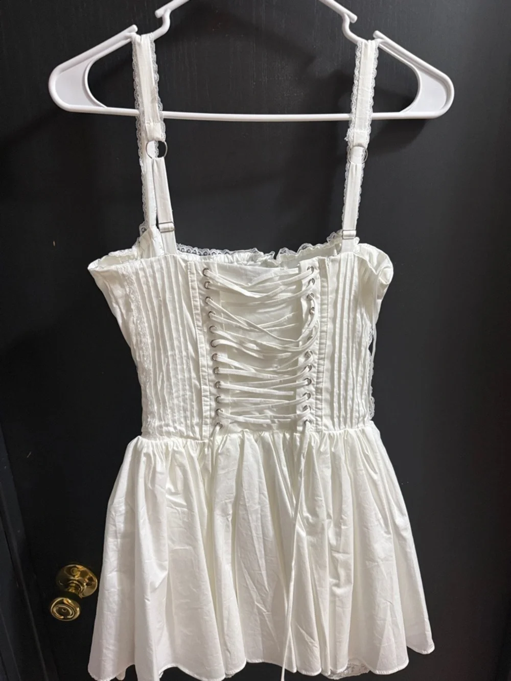 Windsor White Lace-Trim Corset Dress - Picture 3 of 3